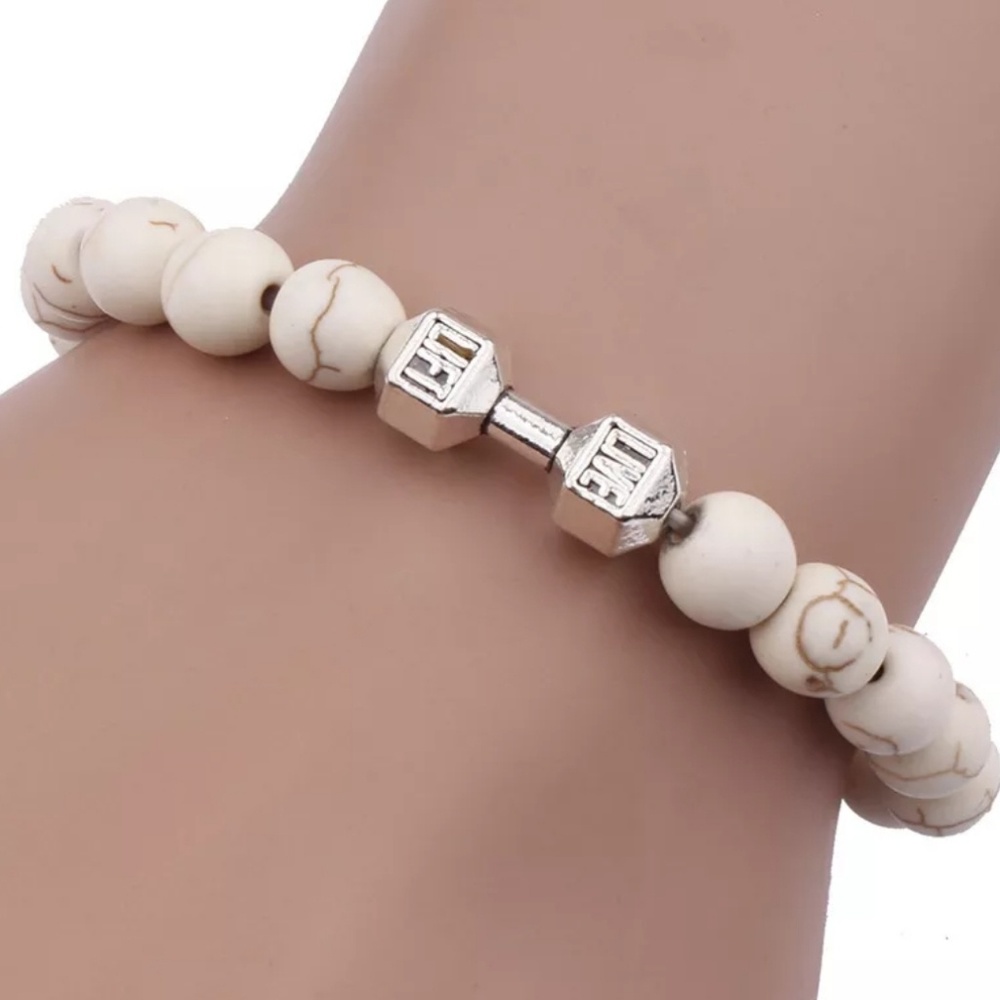 Dumbbell Barbell Beads Bracelet.